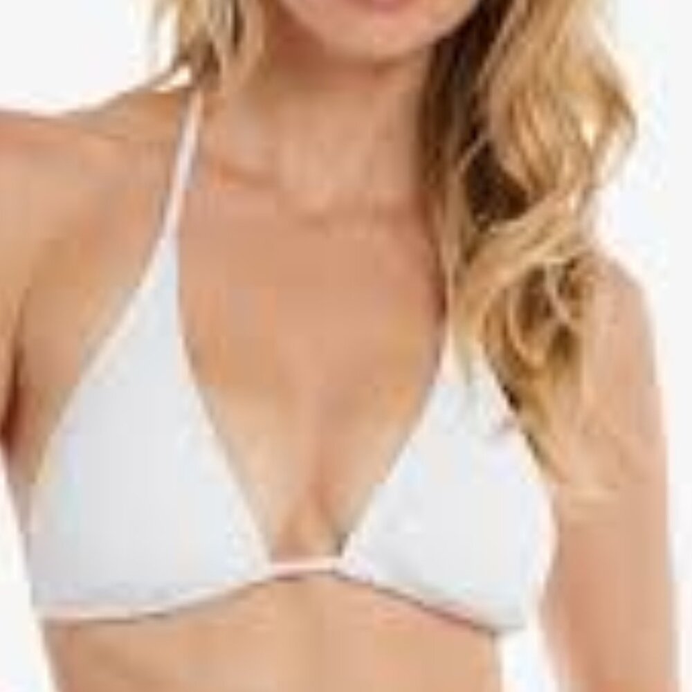 Everlane The String Bikini Top Halter Tie Off-White /L